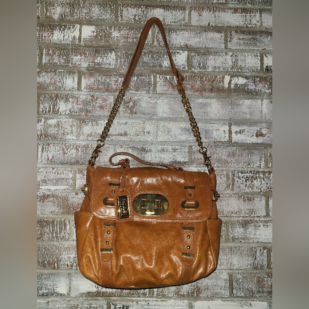 Badgley Mischka Turnlock Flap Shoulder Bag